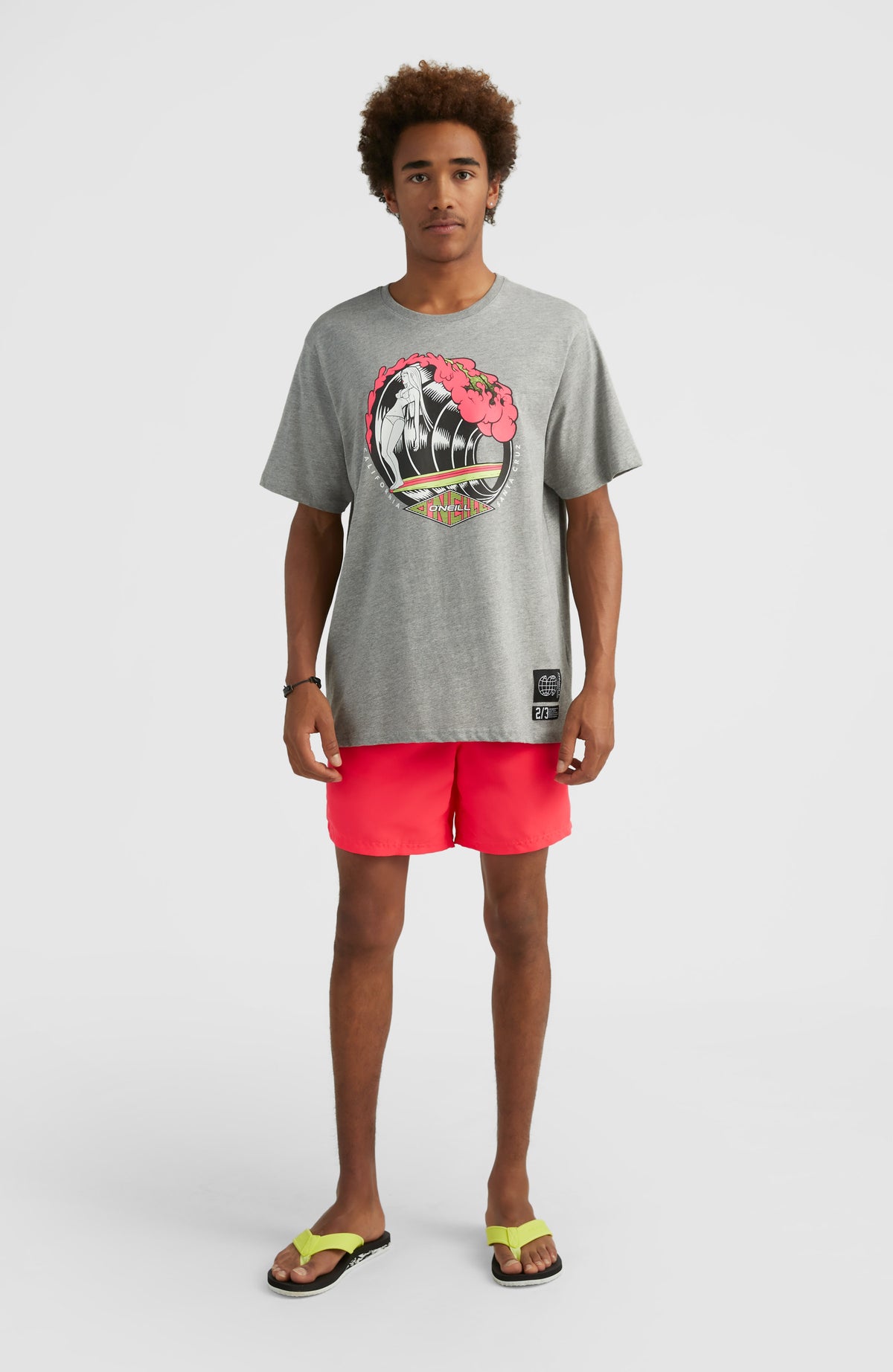 Cali Melted Print 16'' Swim Shorts | Diva Pink