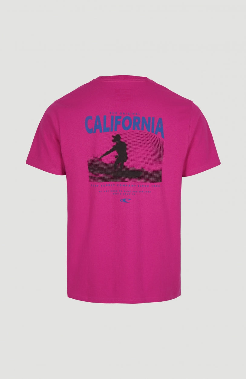 California T-Shirt | Fuchsia Red