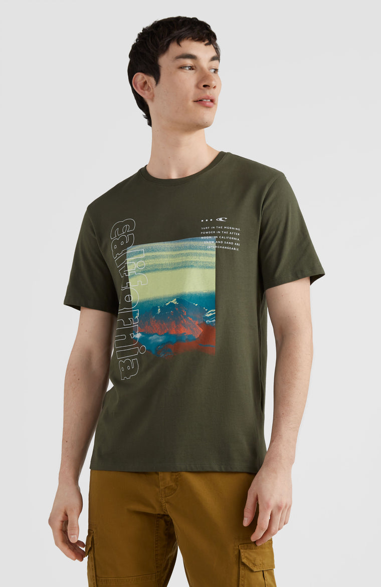 Cali Mountains T-Shirt | Forest Night