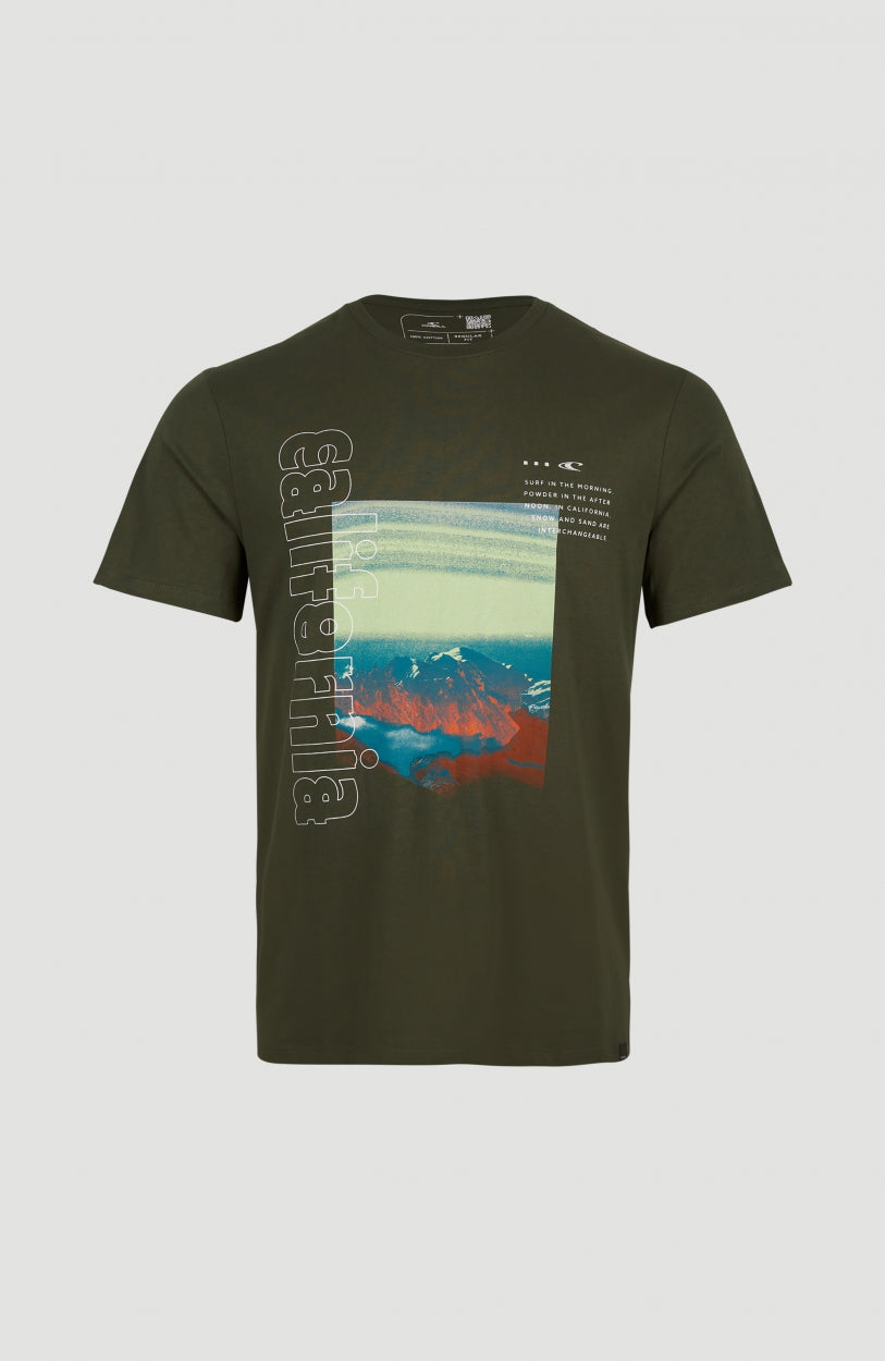 Cali Mountains T-Shirt | Forest Night