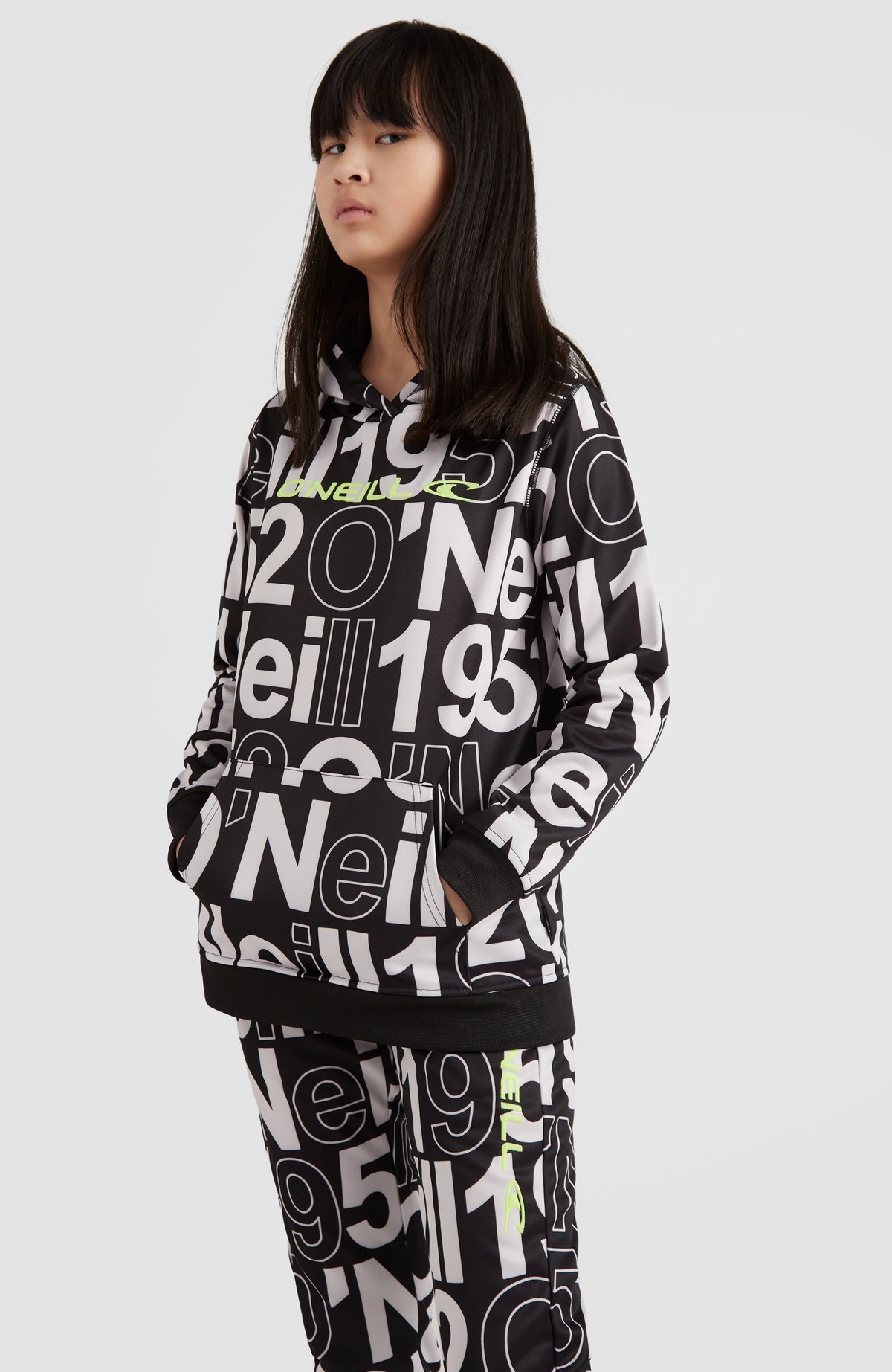 All Over Print Rutile Hooded Fleece | White Wording 1952