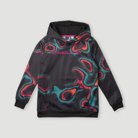 All Over Print Rutile Hooded Fleece | Black Heat Map