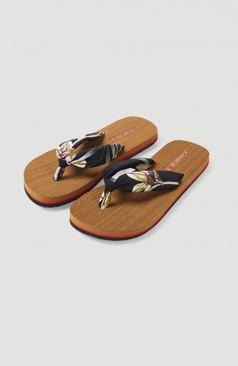 Ditsy Sun Sandals | Black AO 1