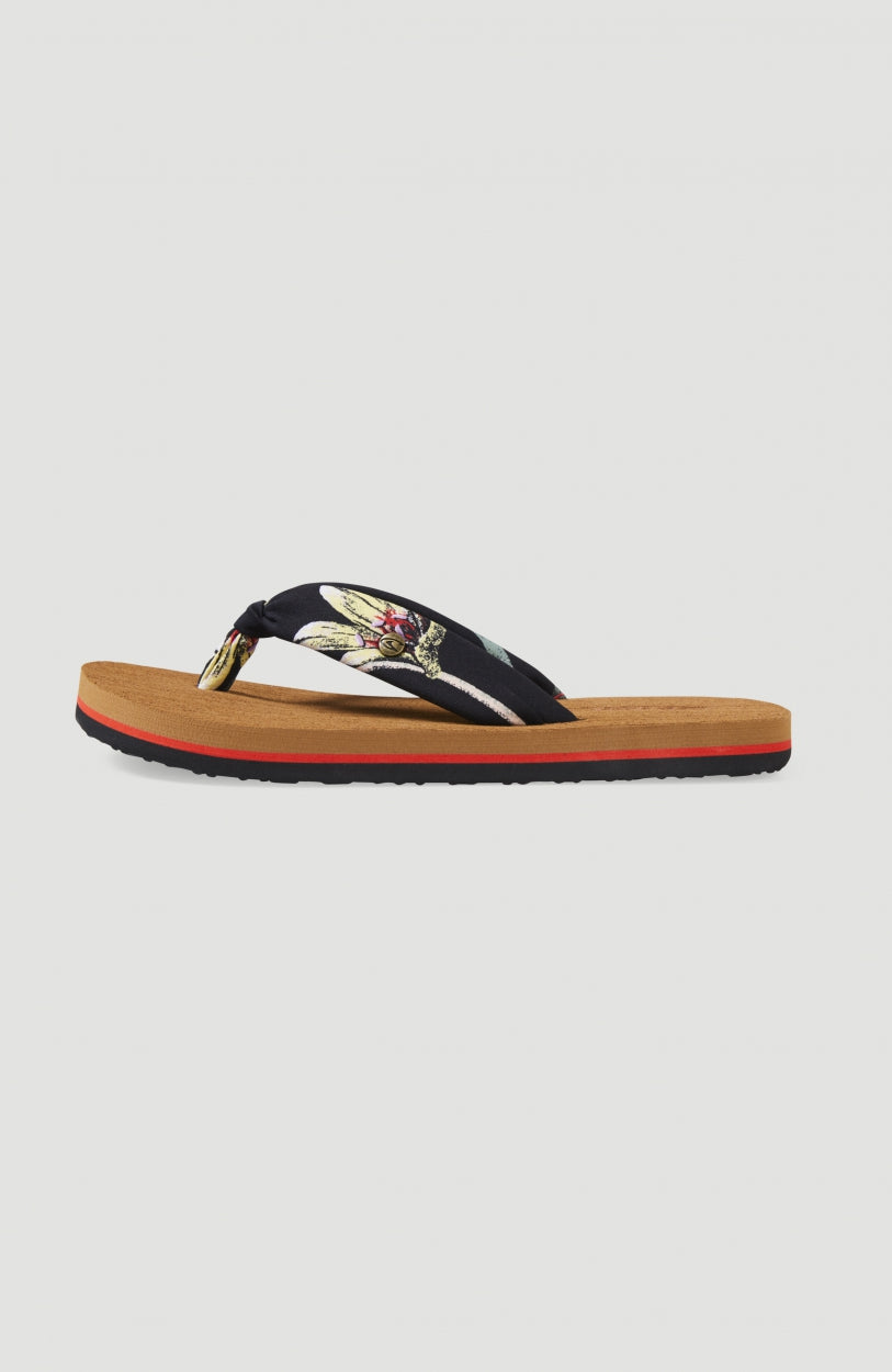 Ditsy Sun Sandals | Black AO 1