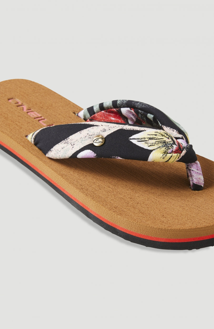 Ditsy Sun Sandals | Black AO 1