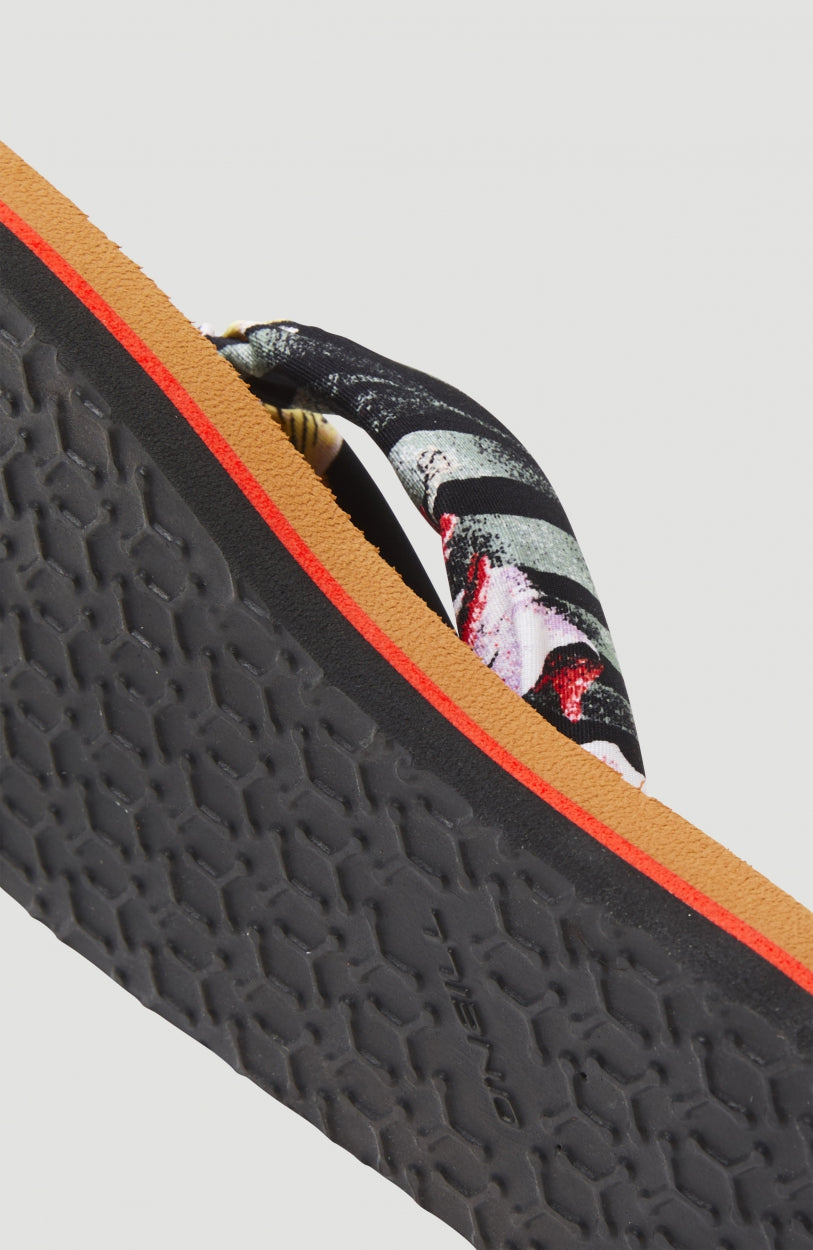 Ditsy Sun Sandals | Black AO 1