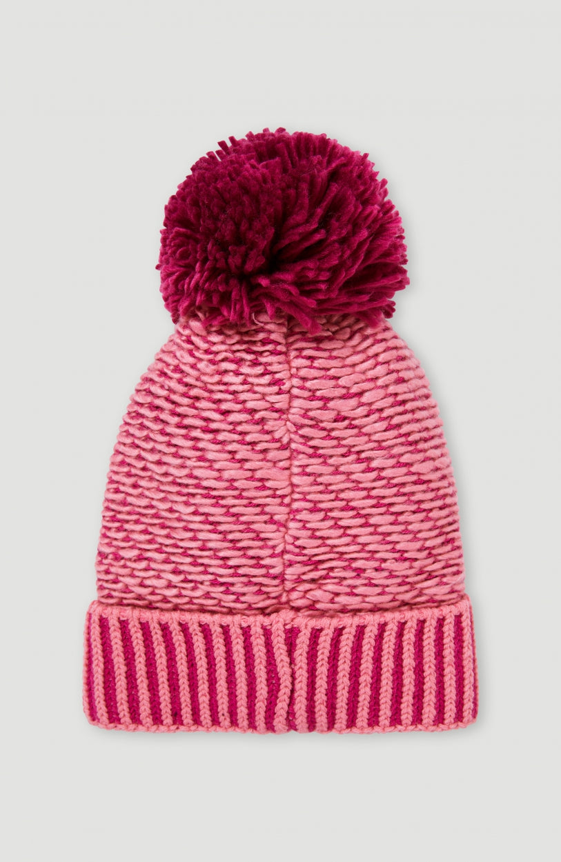 Chunky Beanie | Fuchsia Red Colour Block