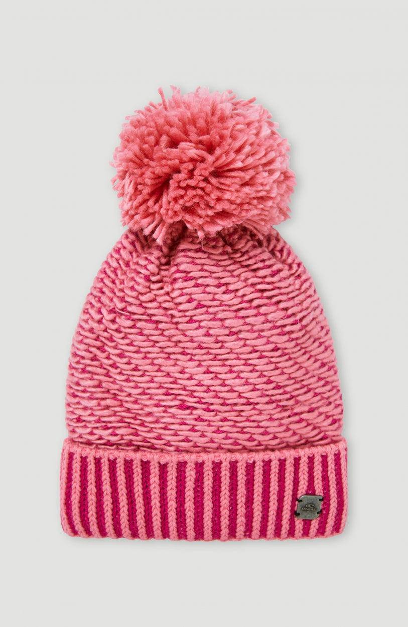 Chunky Beanie | Fuchsia Red Colour Block
