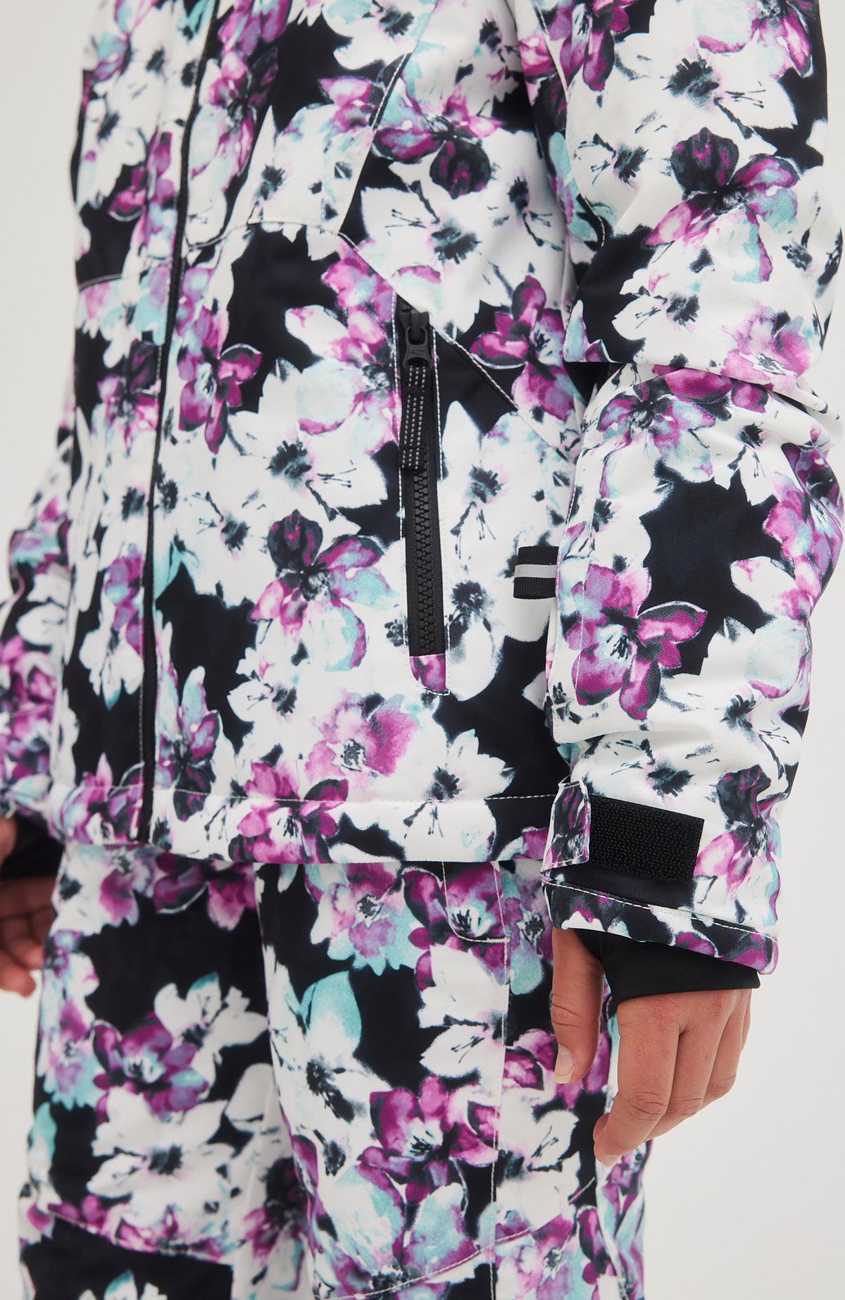 All Over Print Lite Snow Jacket | Blue Ice Flower