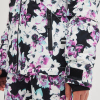All Over Print Lite Snow Jacket | Blue Ice Flower