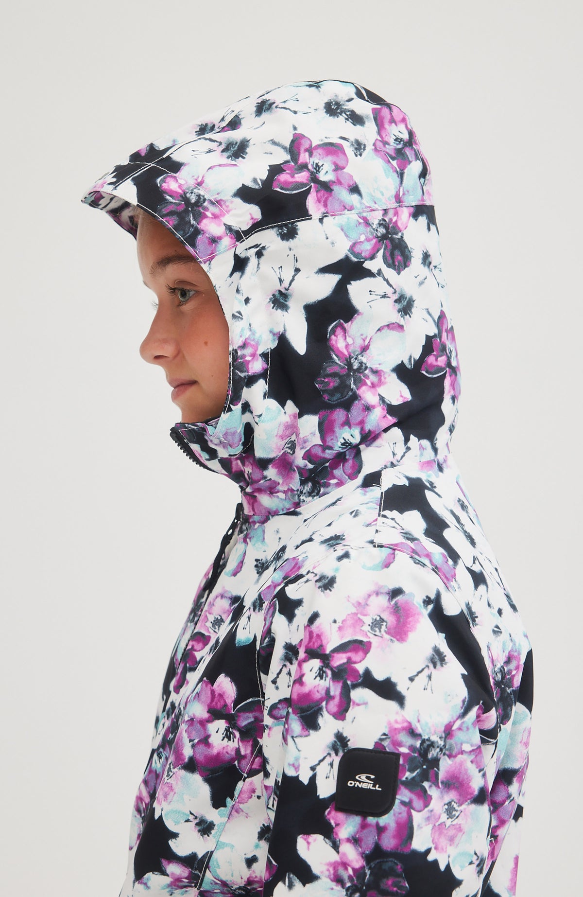 All Over Print Lite Snow Jacket | Blue Ice Flower