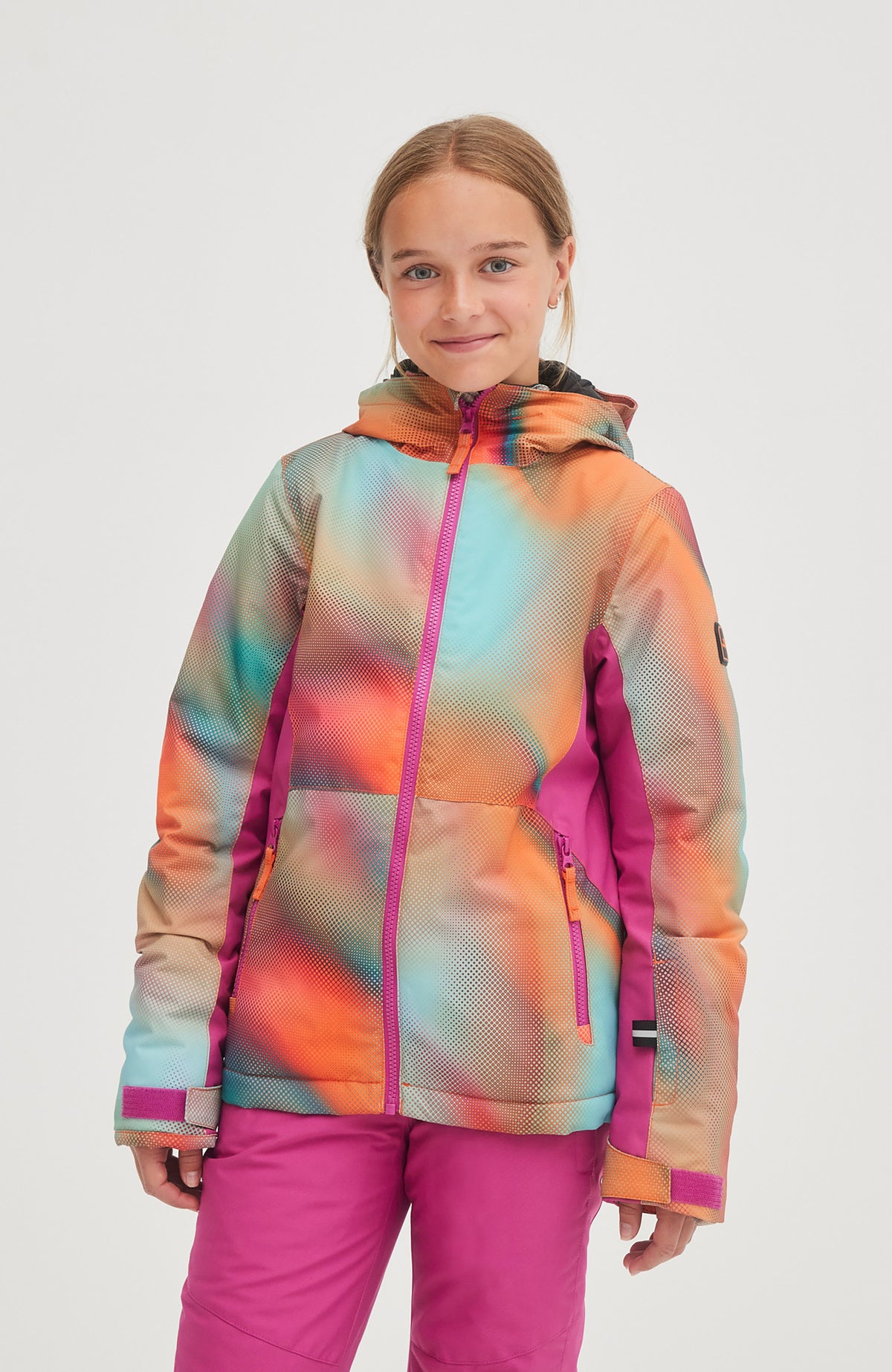 All Over Print Lite Snow Jacket | Dark Blue Fade Halftone