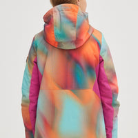 All Over Print Lite Snow Jacket | Dark Blue Fade Halftone