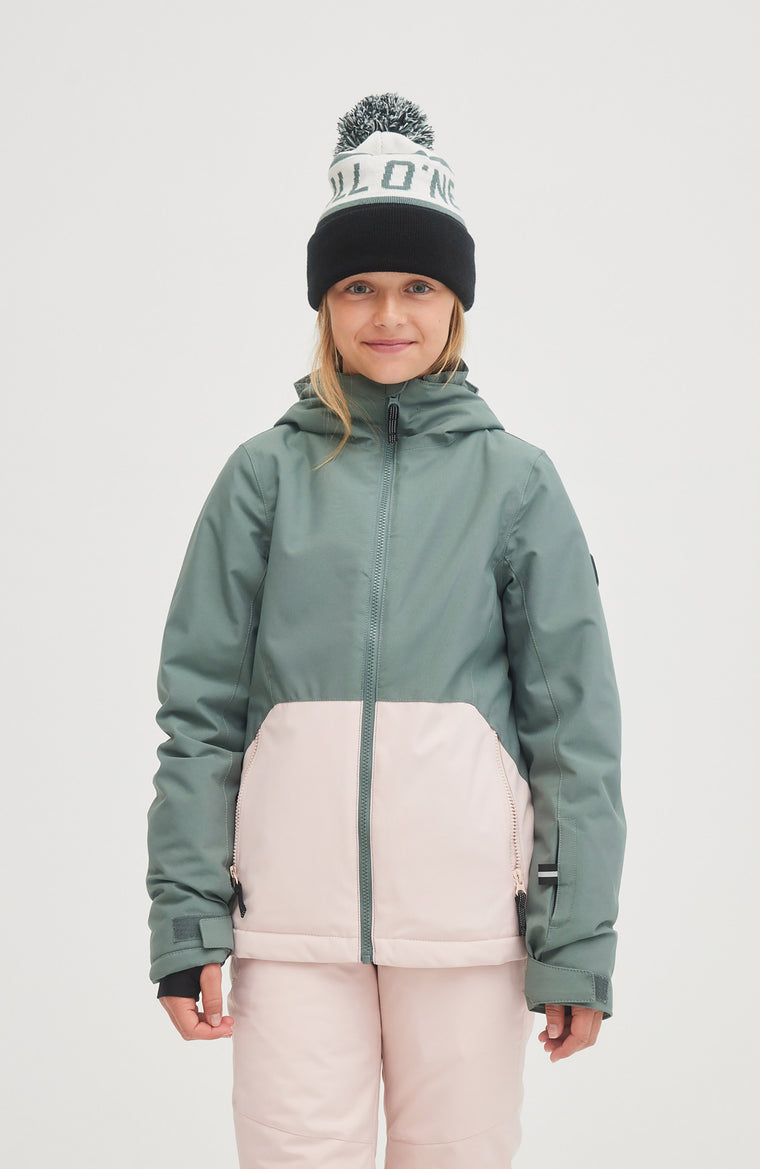 Adelite Snow Jacket | Balsam Green Colour Block
