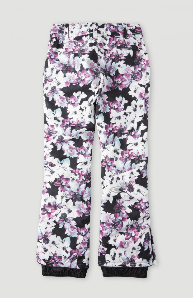 Charm Printed Snow Pants | Blue Ice Flower