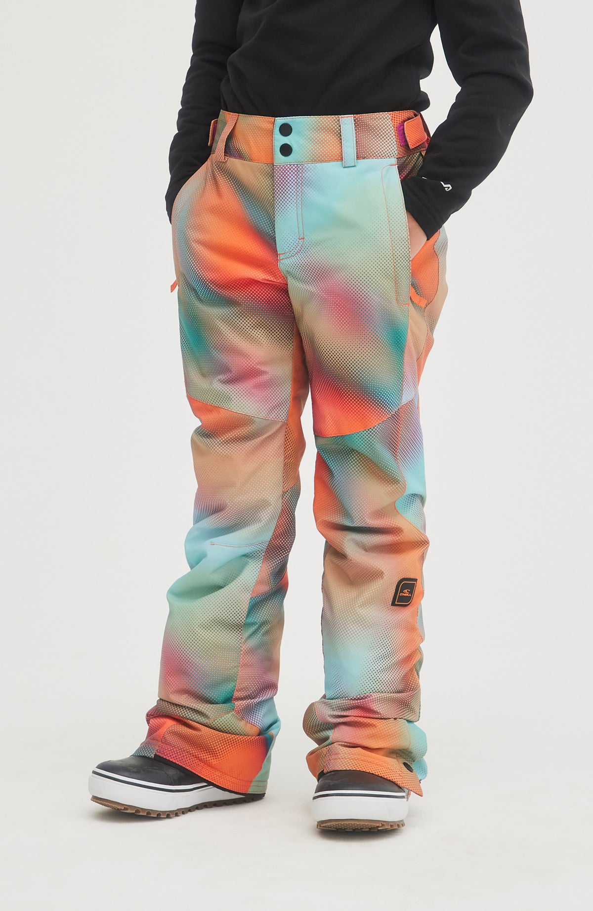 Charm Printed Snow Pants | Dark Blue Fade Halftone
