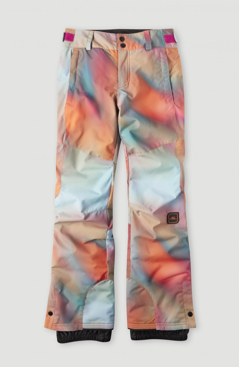 Charm Printed Snow Pants | Dark Blue Fade Halftone