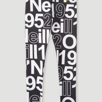 Active High-Waist Legging | White Wording 1952