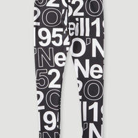 Active High-Waist Legging | White Wording 1952