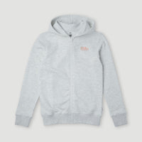 All Year Hooded Sweatshirt Jacket | White Melange
