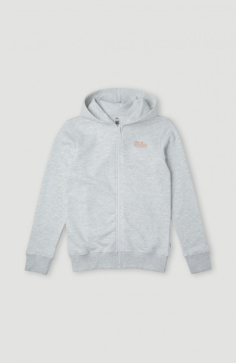 All Year Hooded Sweatshirt Jacket | White Melange