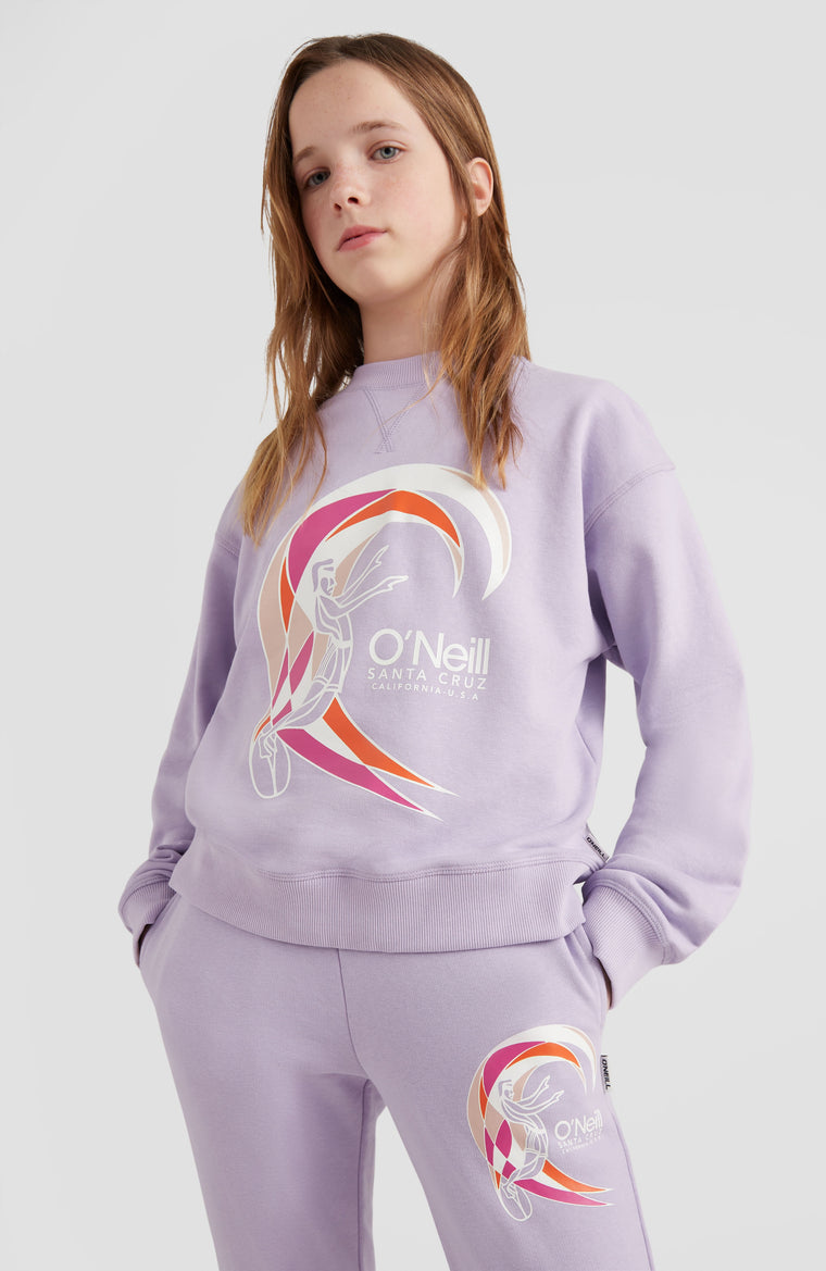 Circle Surfer Crew Sweatshirt | Purple Rose