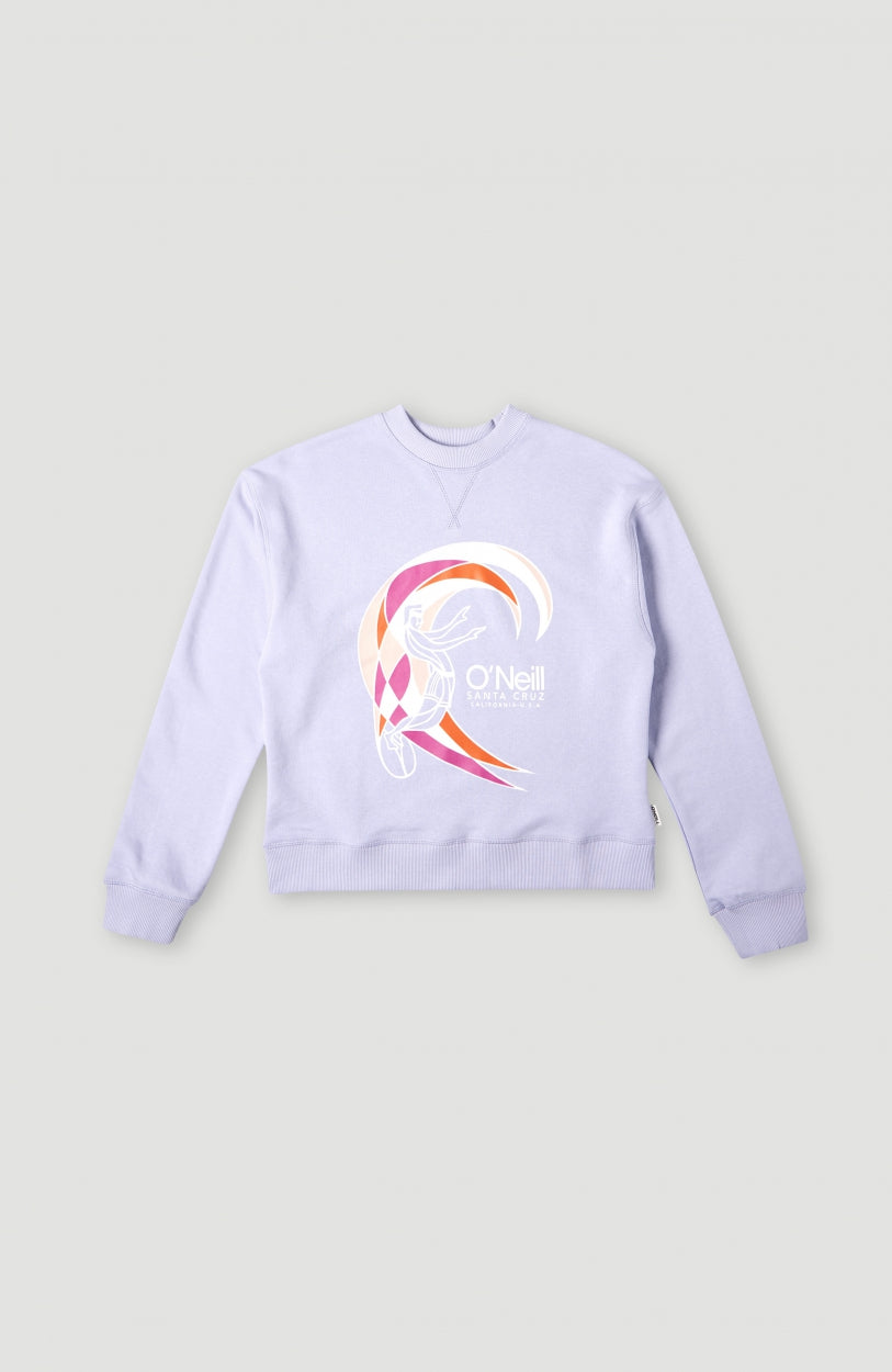 Circle Surfer Crew Sweatshirt | Purple Rose