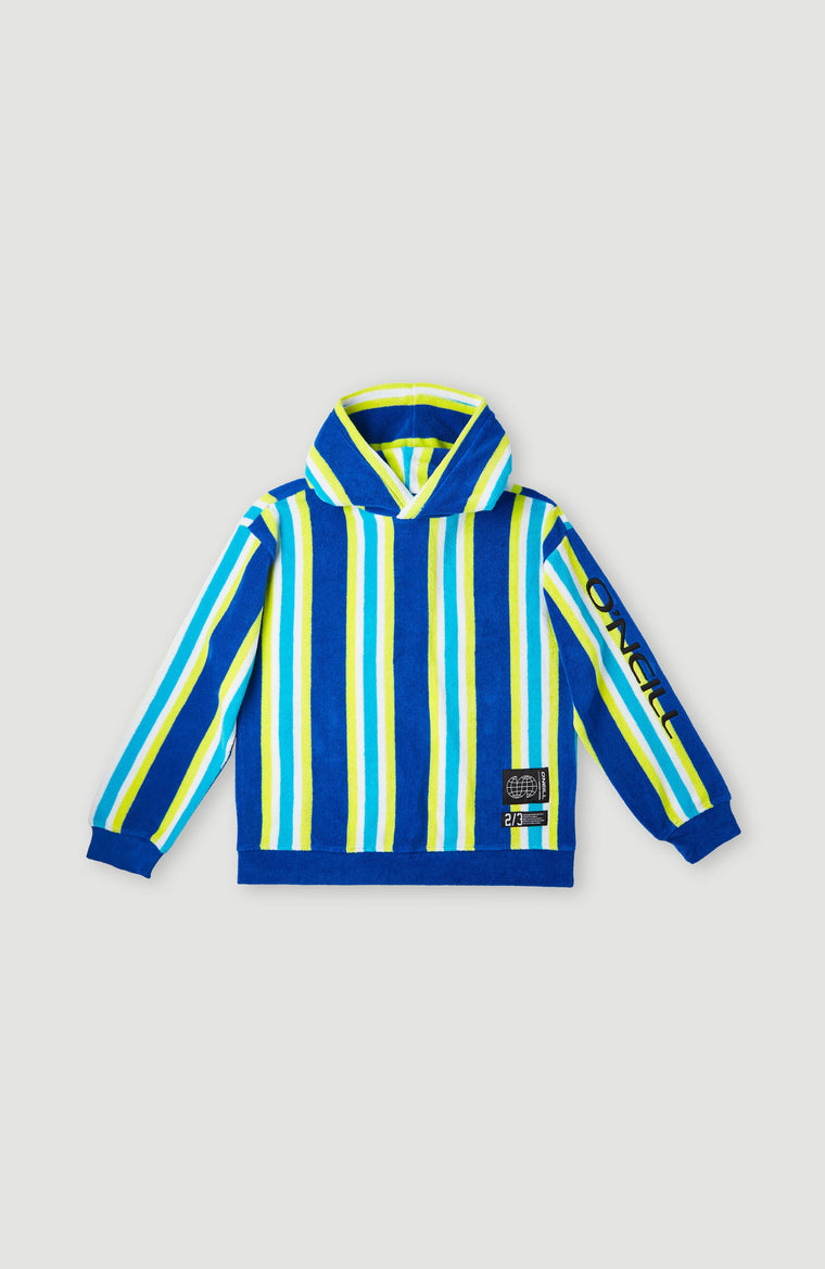 Brights Terry Hoodie | Blue Towel Stripe
