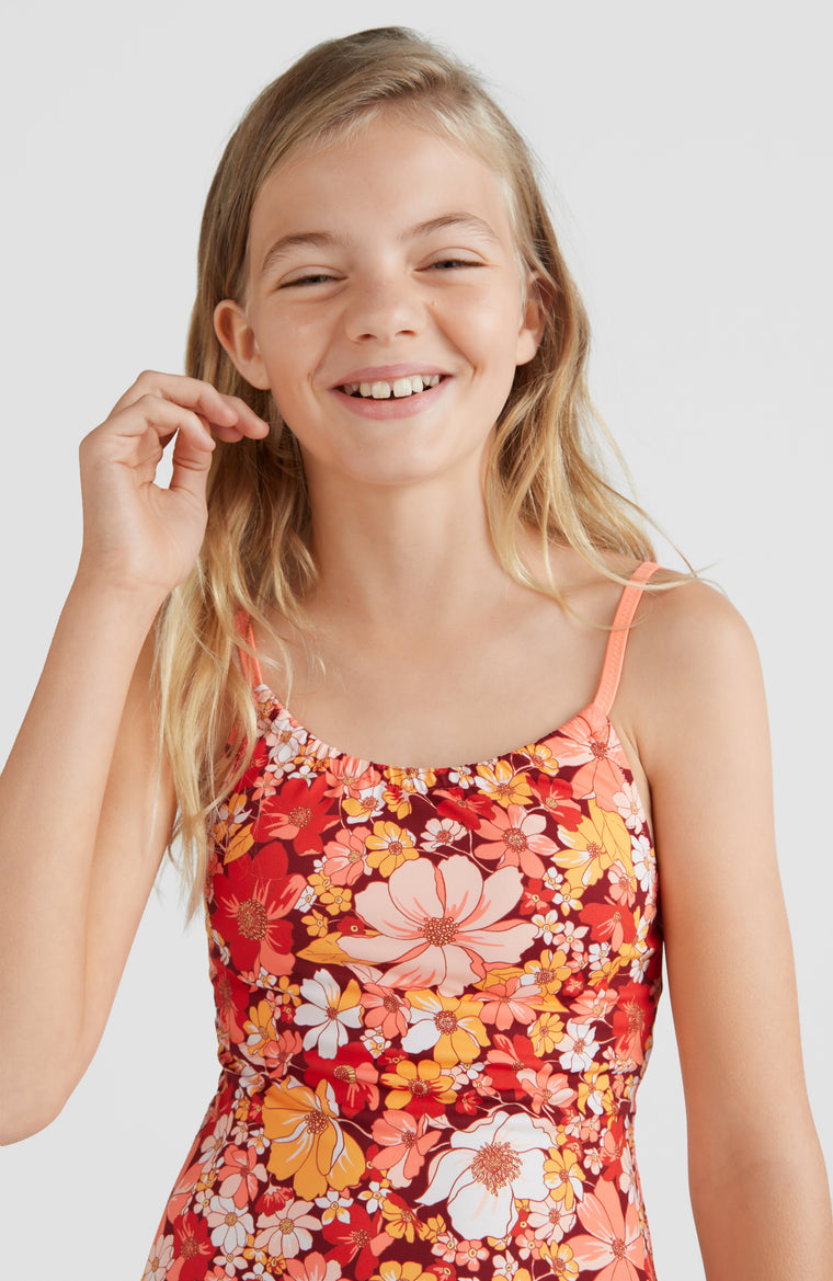 Cali High Neck Swimsuit | Red AO 1