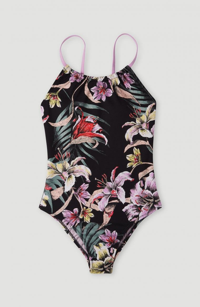 Cali High Neck Swimsuit | Black AO 1