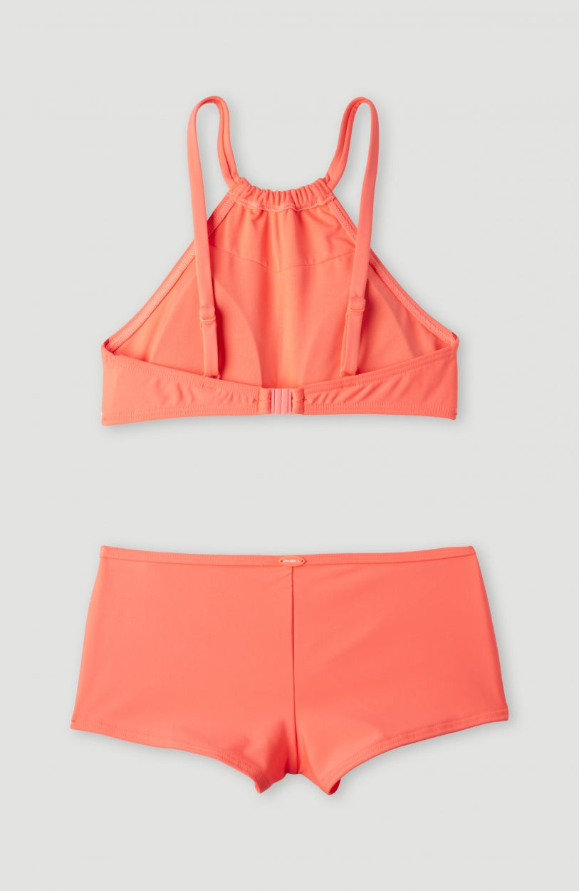 Cali Holiday Bikini Set | Neon Coral