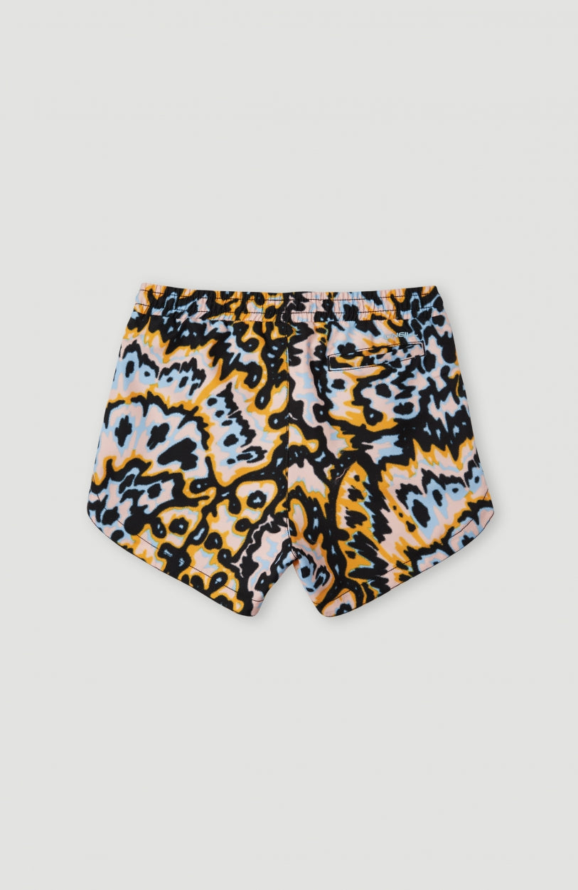 Beach Swim Shorts with All Over Print | Orange AO 1