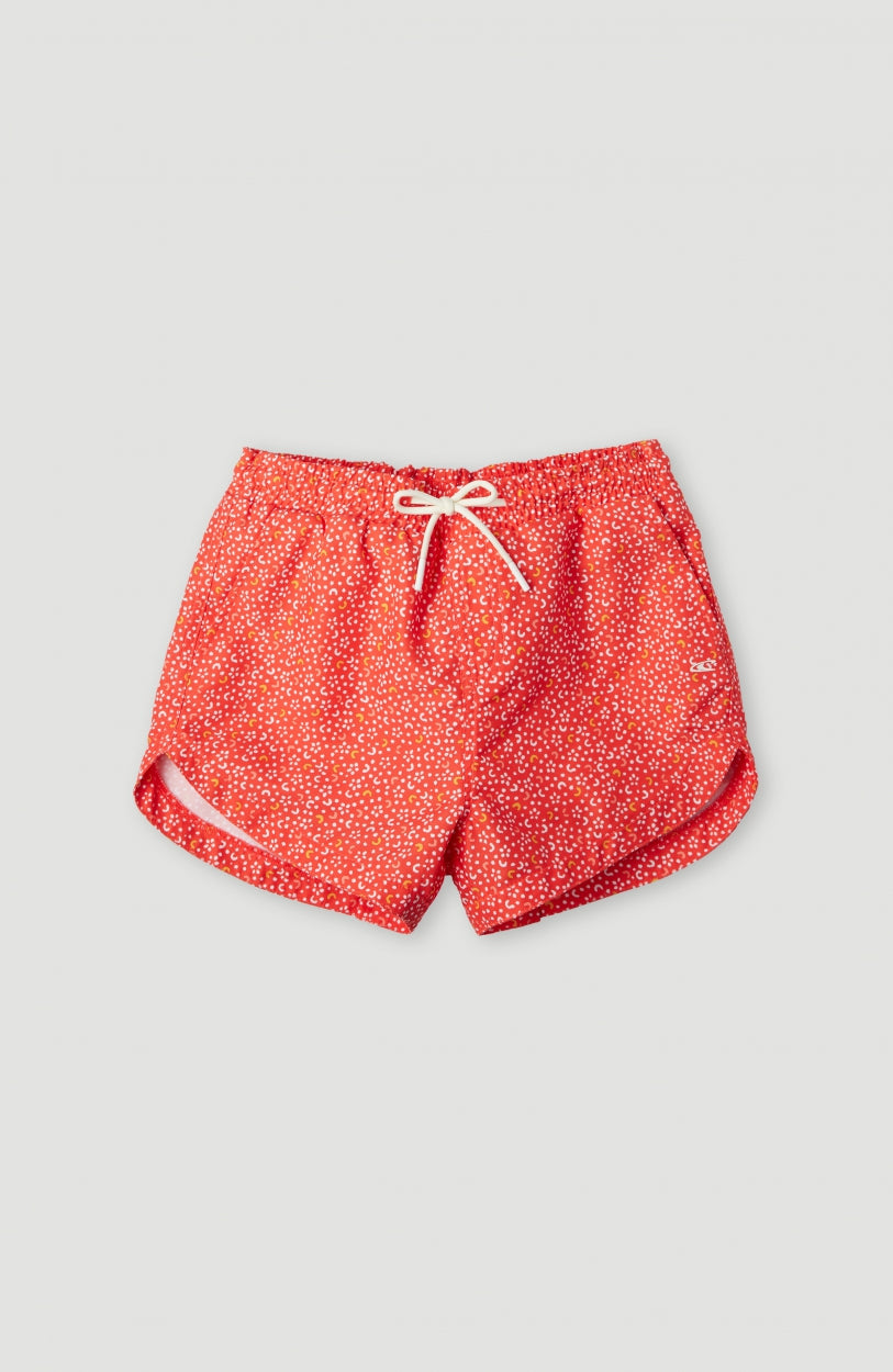Beach Swim Shorts with All Over Print | Red AO 6