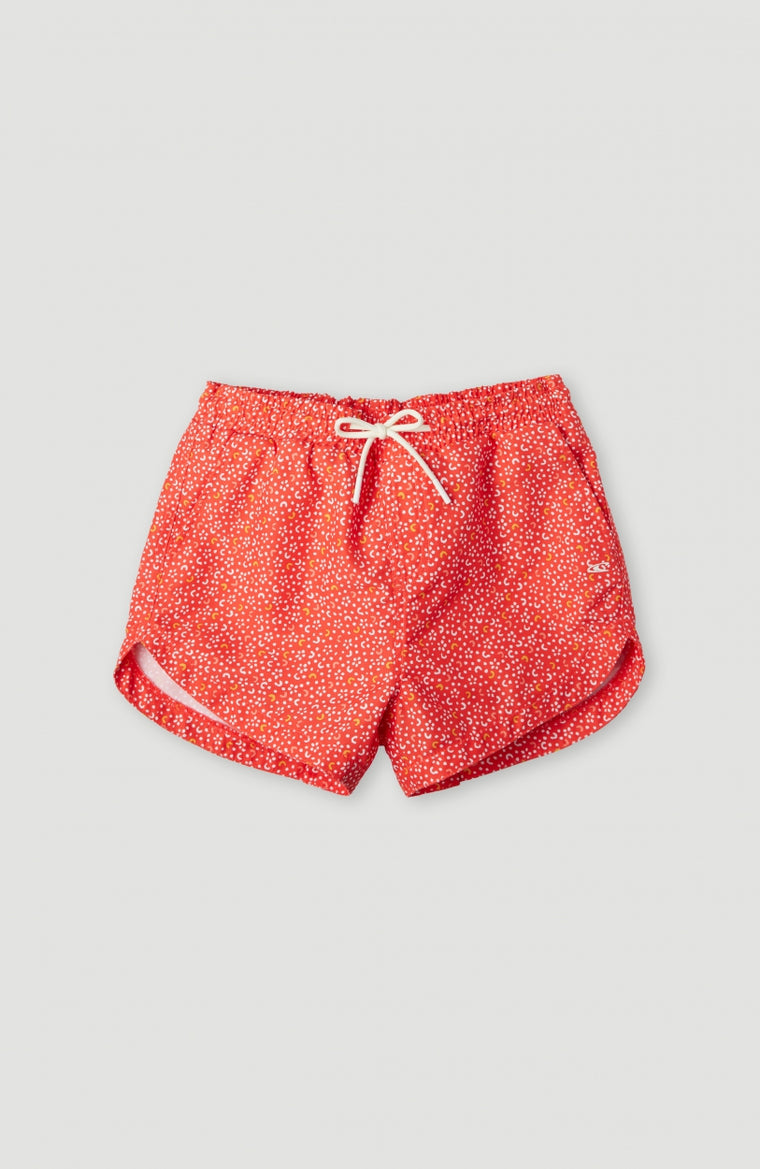 Beach Swim Shorts with All Over Print | Red AO 6