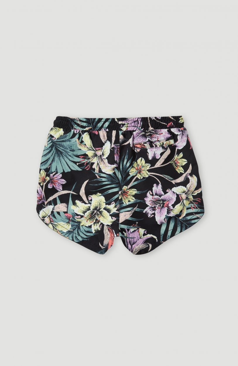 Beach Swim Shorts with All Over Print | Black AO 1