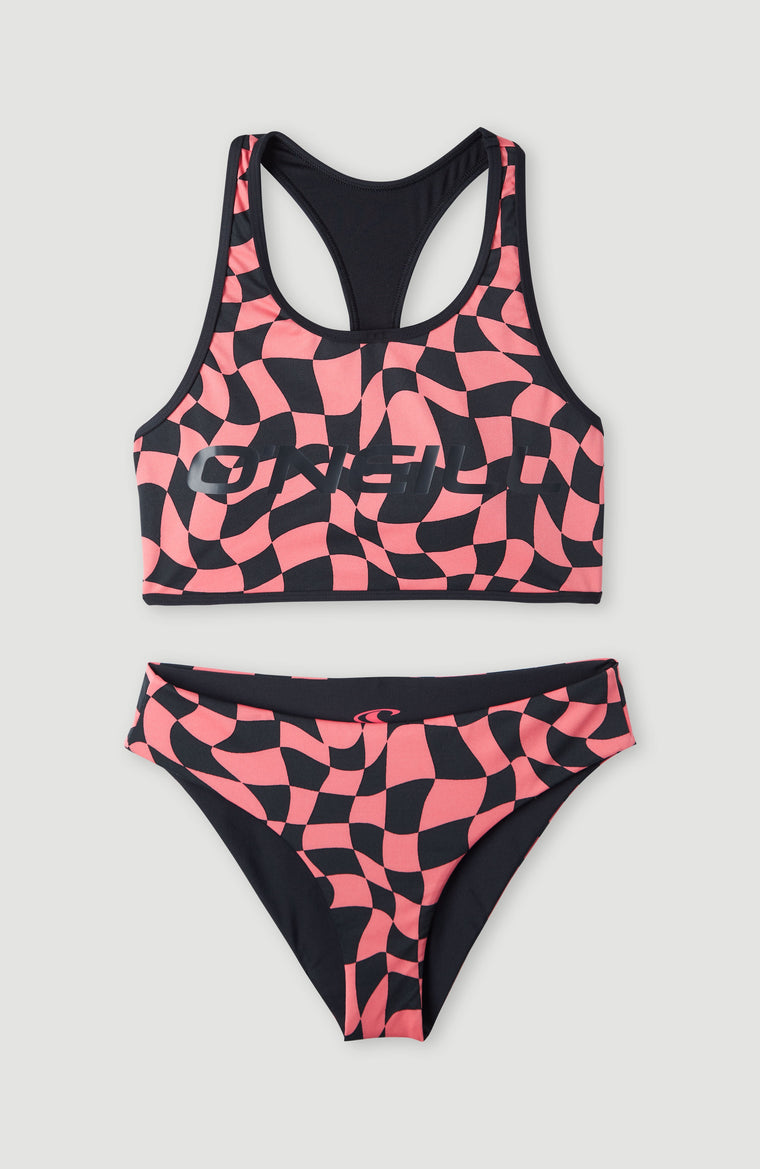 Active O'Neill Sporty Bikini Set | Pink Checkboard
