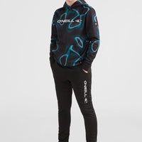 All Over Print Rutile Hooded Fleece | Blue Heat Map