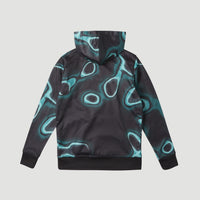 All Over Print Rutile Hooded Fleece | Blue Heat Map