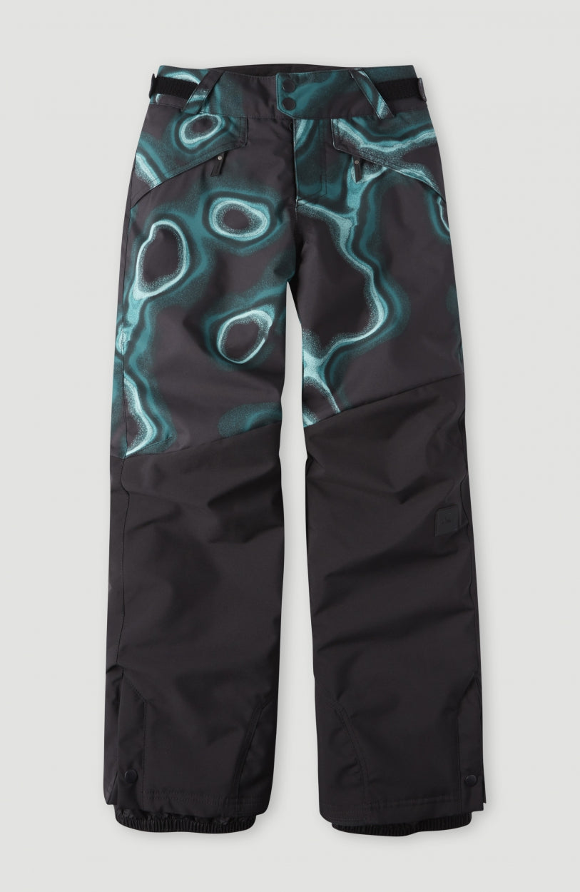 Anvil All Over Print Snow Pants | Blue Heat Map
