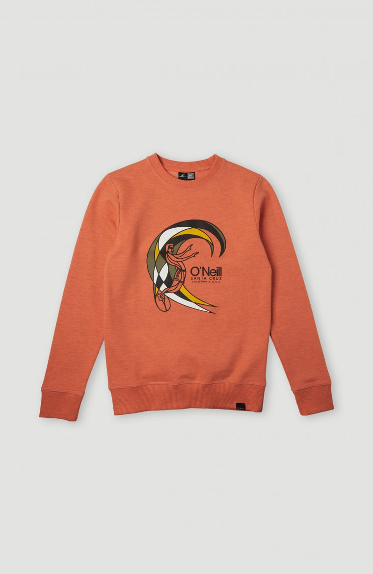 Circle Surfer Multi Crew Sweatshirt | Living Coral
