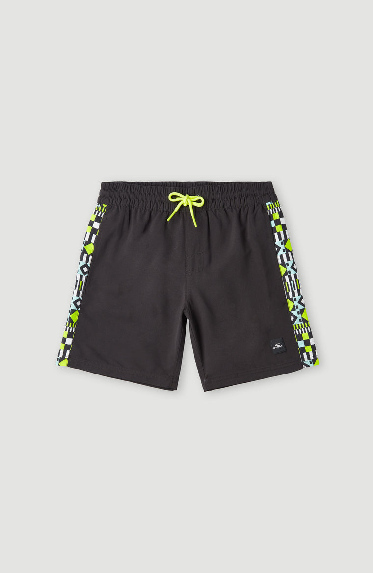 Cali Panel 14'' Swim Shorts | Black Out Colour Block
