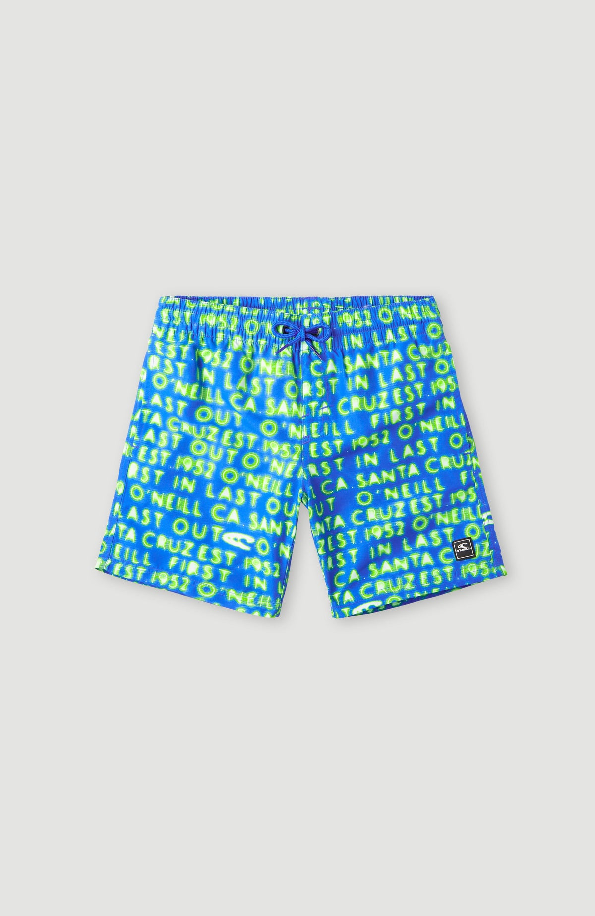 Cali Gradient 14'' Swim Shorts | Bright Blue Neon Lights