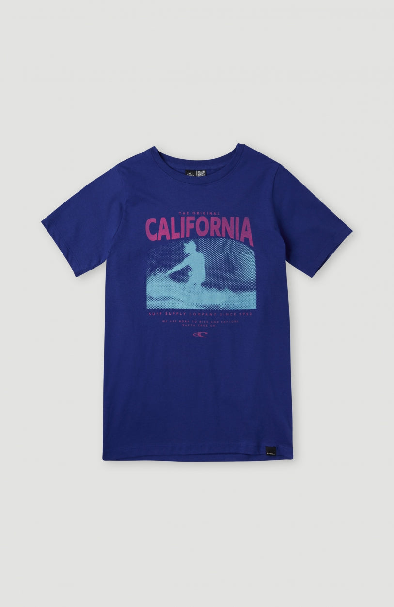 California T-Shirt | Surf the web Blue