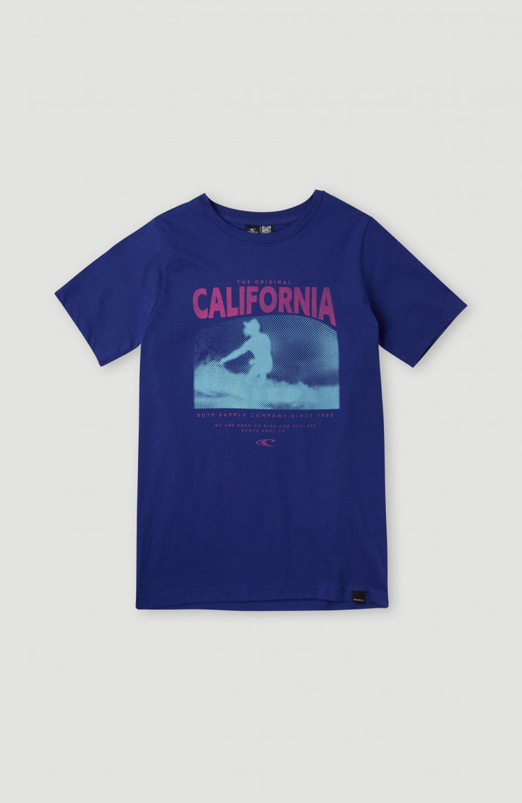 California T-Shirt | Surf the web Blue