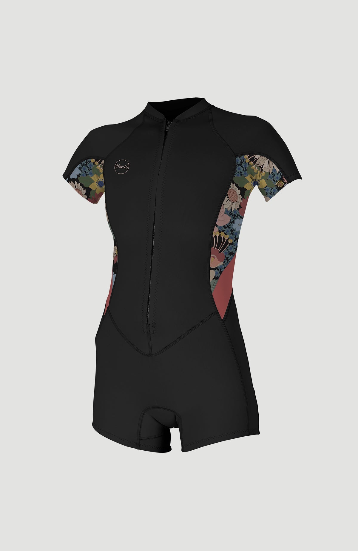 Bahia 2/1mm Front Zip Spring Wetsuit | BLACK/TWIGGY/TEA ROSE