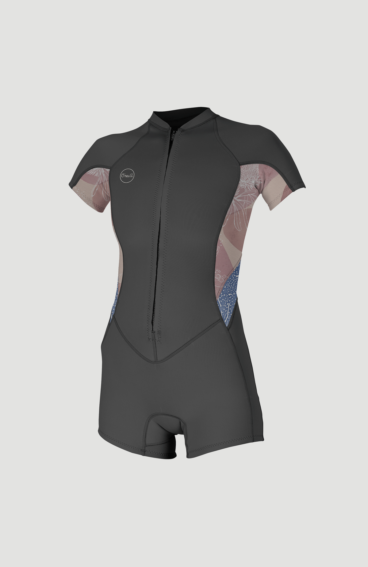 Bahia 2/1mm Front Zip Spring Wetsuit | GRAPHITE/DESERT BLOOM/DRIFT BL